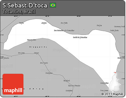 Gray Simple Map of S.Sebast.D'toca
