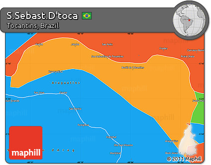 Political Simple Map of S.Sebast.D'toca