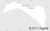 Silver Style Simple Map of S.Sebast.D'toca, single color outside