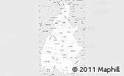 Silver Style Simple Map of Tocantins