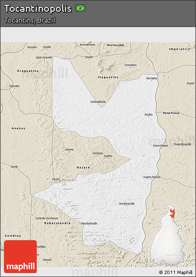 Classic Style 3D Map of Tocantinopolis