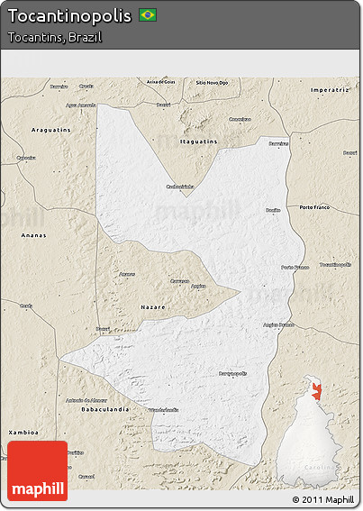 Classic Style 3D Map of Tocantinopolis