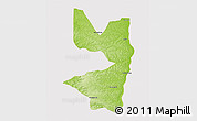 Physical 3D Map of Tocantinopolis, cropped outside