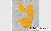 Political 3D Map of Tocantinopolis, lighten, desaturated