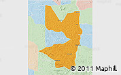 Political 3D Map of Tocantinopolis, lighten