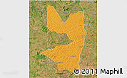 Political 3D Map of Tocantinopolis, satellite outside