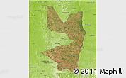 Satellite 3D Map of Tocantinopolis, physical outside