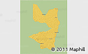 Savanna Style 3D Map of Tocantinopolis, single color outside