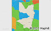 Shaded Relief 3D Map of Tocantinopolis, political outside