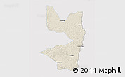 Shaded Relief 3D Map of Tocantinopolis, single color outside