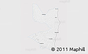 Silver Style 3D Map of Tocantinopolis, single color outside