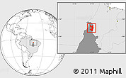 Blank Location Map of Tocantinopolis, highlighted country, highlighted parent region