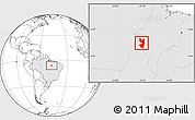Blank Location Map of Tocantinopolis, highlighted country