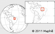 Blank Location Map of Tocantinopolis, highlighted parent region, within the entire country