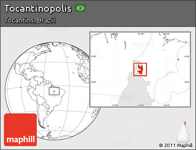 Blank Location Map of Tocantinopolis, highlighted parent region