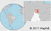 Gray Location Map of Tocantinopolis, highlighted parent region