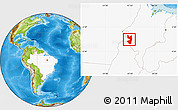 Physical Location Map of Tocantinopolis, highlighted country