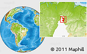 Physical Location Map of Tocantinopolis, highlighted parent region