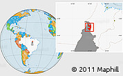 Political Location Map of Tocantinopolis, highlighted country, highlighted parent region