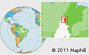 Political Location Map of Tocantinopolis, highlighted parent region
