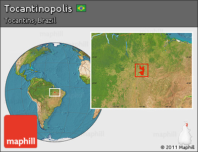 Satellite Location Map of Tocantinopolis