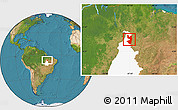 Satellite Location Map of Tocantinopolis, highlighted parent region