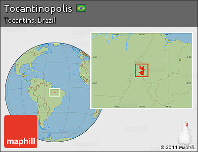 Savanna Style Location Map of Tocantinopolis