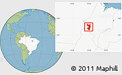 Savanna Style Location Map of Tocantinopolis, highlighted country