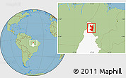 Savanna Style Location Map of Tocantinopolis, highlighted parent region