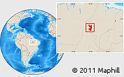 Shaded Relief Location Map of Tocantinopolis