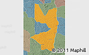 Political Map of Tocantinopolis, semi-desaturated