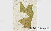 Satellite Map of Tocantinopolis, shaded relief outside
