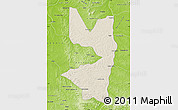 Shaded Relief Map of Tocantinopolis, physical outside
