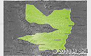Physical Panoramic Map of Tocantinopolis, darken, desaturated