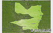 Physical Panoramic Map of Tocantinopolis, darken