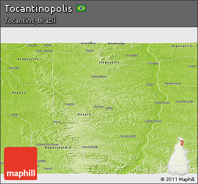 Physical Panoramic Map of Tocantinopolis