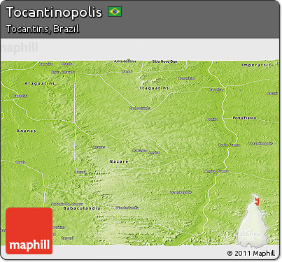 Physical Panoramic Map of Tocantinopolis