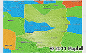 Physical Panoramic Map of Tocantinopolis, political outside
