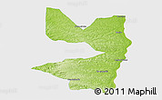 Physical Panoramic Map of Tocantinopolis, single color outside