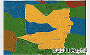 Political Panoramic Map of Tocantinopolis, darken