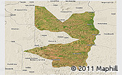 Satellite Panoramic Map of Tocantinopolis, shaded relief outside