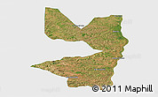 Satellite Panoramic Map of Tocantinopolis, single color outside