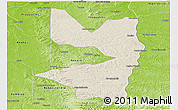 Shaded Relief Panoramic Map of Tocantinopolis, physical outside