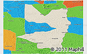 Shaded Relief Panoramic Map of Tocantinopolis, political outside