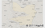 Shaded Relief Panoramic Map of Tocantinopolis, semi-desaturated