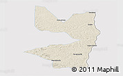 Shaded Relief Panoramic Map of Tocantinopolis, single color outside