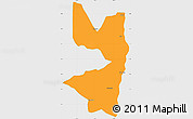Political Simple Map of Tocantinopolis, single color outside