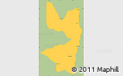 Savanna Style Simple Map of Tocantinopolis, single color outside