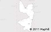 Silver Style Simple Map of Tocantinopolis, cropped outside