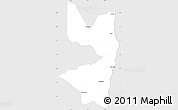 Silver Style Simple Map of Tocantinopolis, single color outside